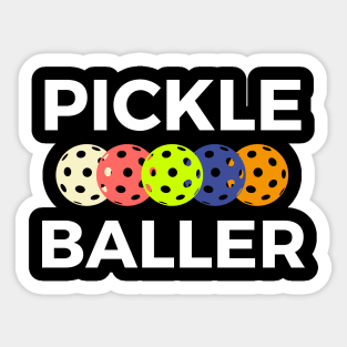 Pickle Baller Funny Pickleball Gift Sticker